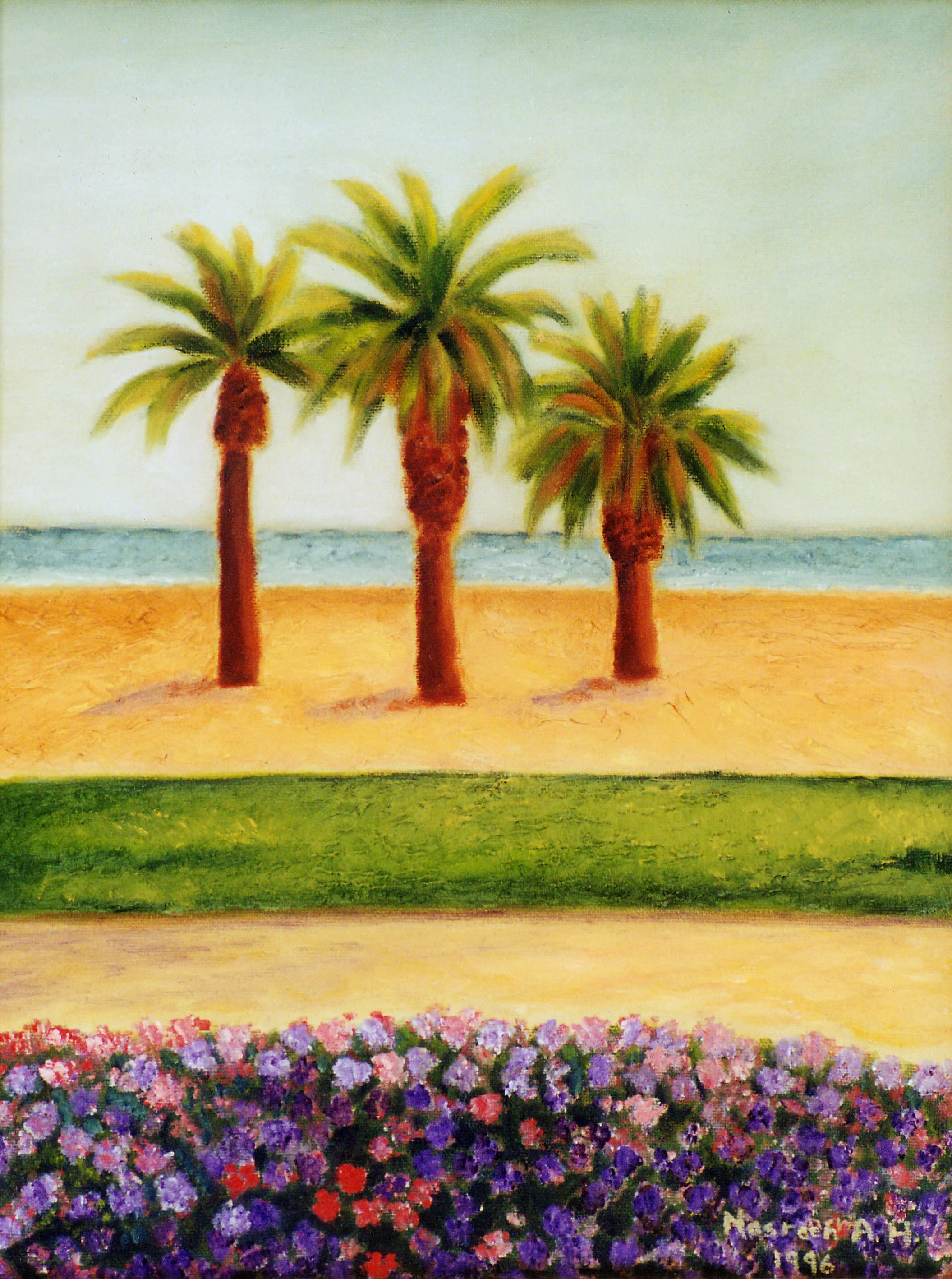 Palms With Flowers