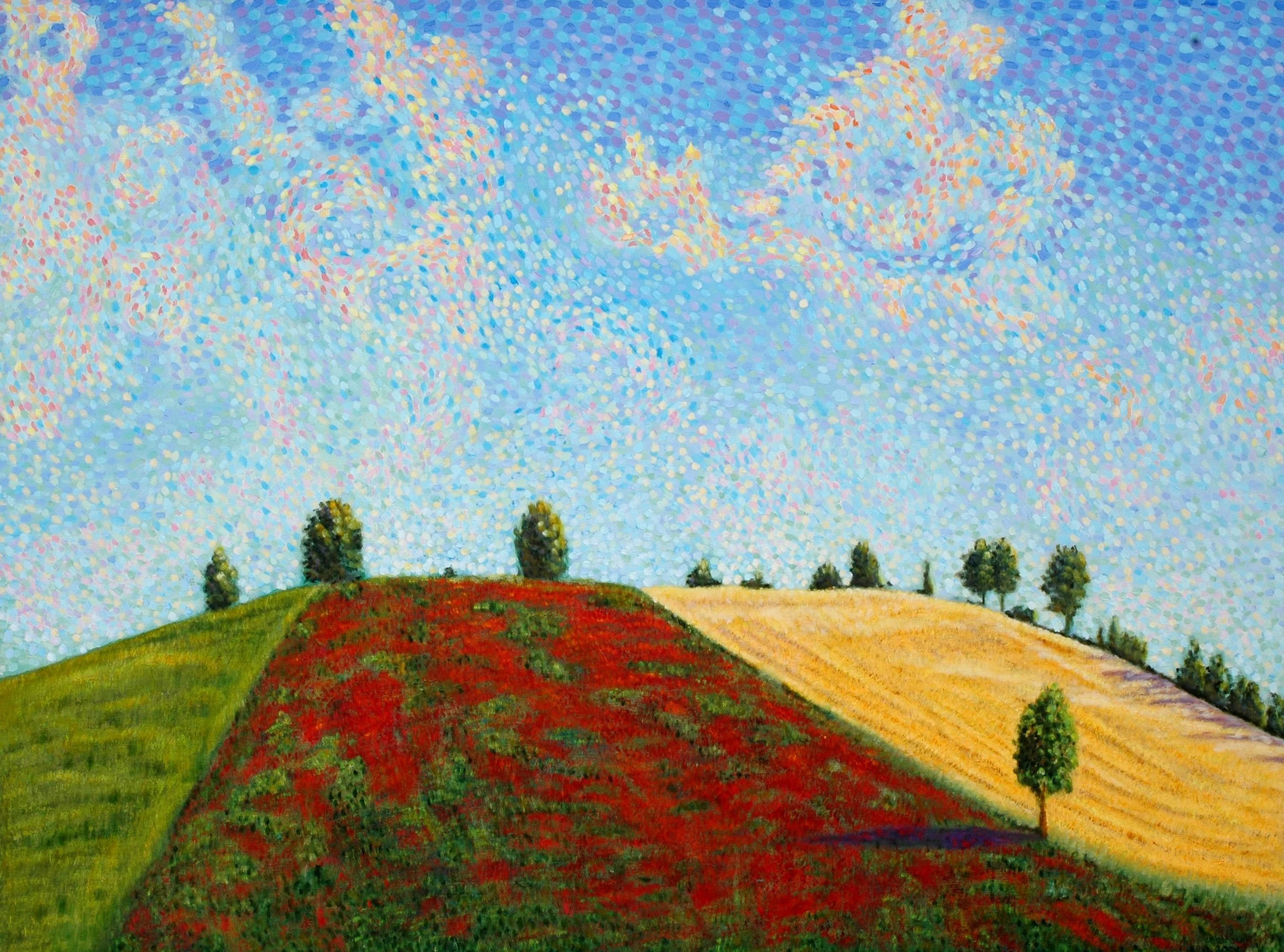 Hills of Gold Green Red, Tuscany